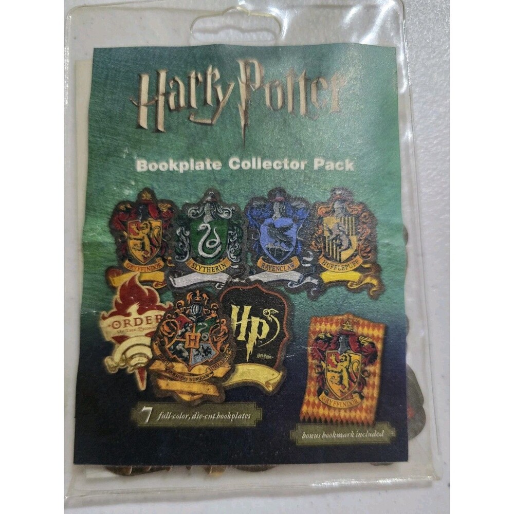 NIP Harry Potter 7 Full Color Die Cast Bookplate 1 Book Mark Collector Pack